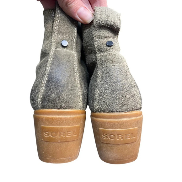 Sorel Suede Toronto olive lace up waterproof boot size 8 - Picture 5 of 7